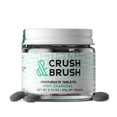 Crush & Brush Mint Charcoal Toothpaste Tablets