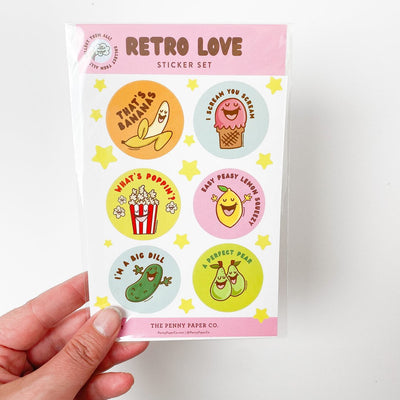 Retro Love Sticker Sheet