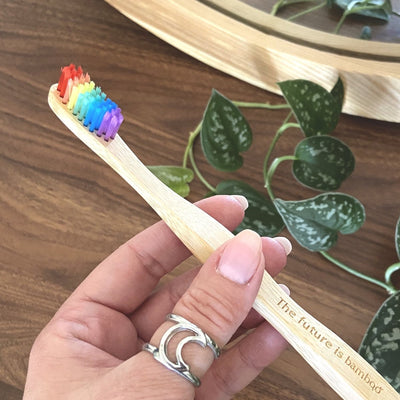 Rainbow Bamboo Toothbrush - Adult
